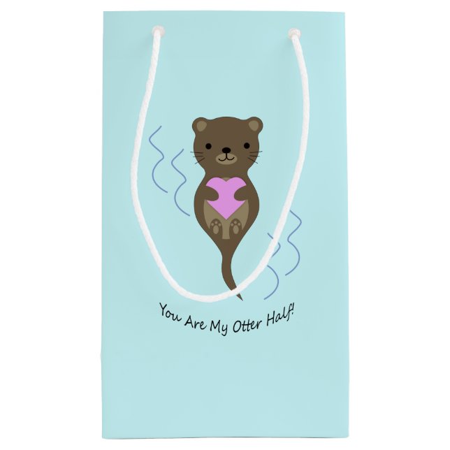 You are My Otter Half Small Gift Bag (Back)