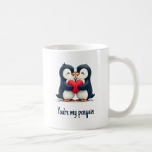 You Are My Penguin Cup - Cute Penguin Kissing Mug