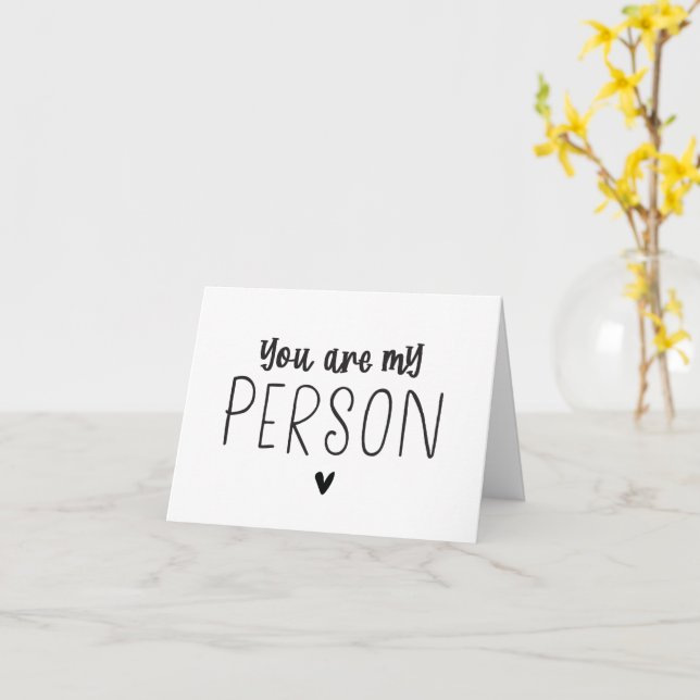 You are my person folded card (Yellow Flower)