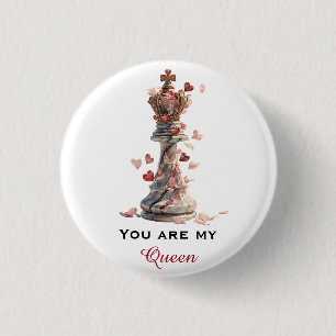 You Are My Queen Chess Art 3 Cm Round Badge