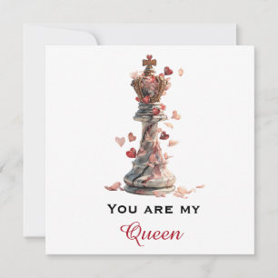 You Are My Queen Chess Art Card