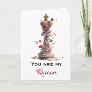 You Are My Queen Chess Art Card