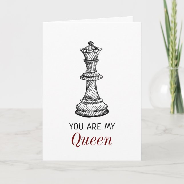 You Are My Queen Chess Wife Girlfriend Anniversary Card (Front)