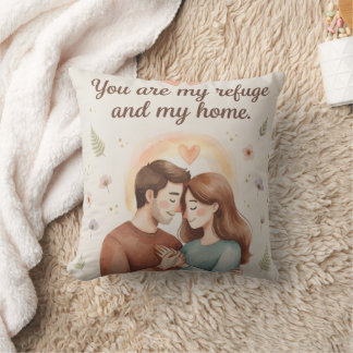 You Are My Refuge And My Home Throw Pillow | Roman