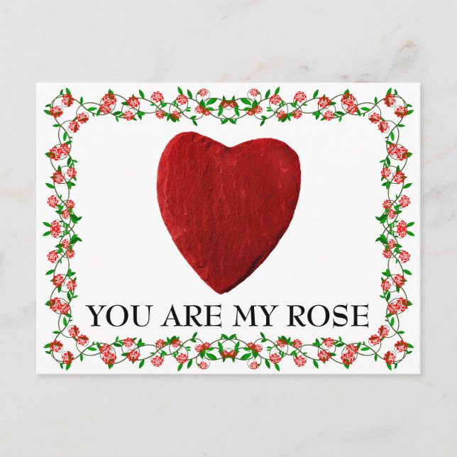You are my rose postcard (Front)
