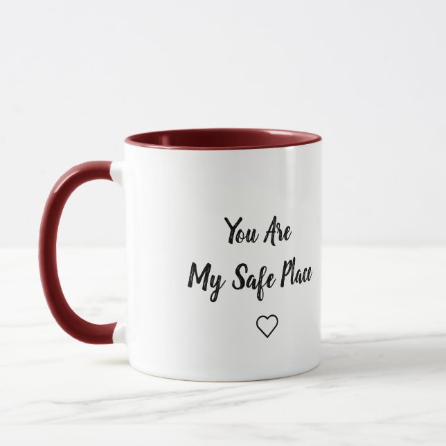 You Are My Safe Place Mug – Soft Love Quote (Left)