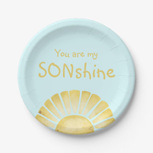 You are my Sonshine baby shower Paper Plate