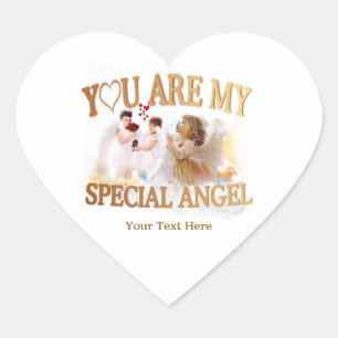 You Are My Special Angel – Customise It! Heart Sticker