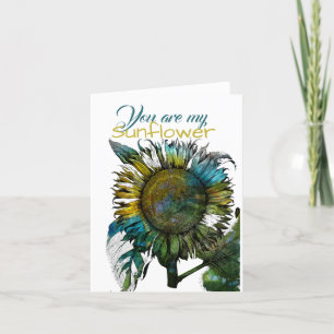 You are my sunflower Folded Thank You Card