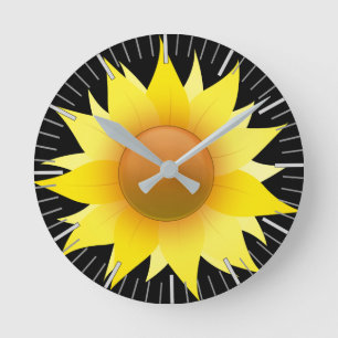 You Are My Sunflower Round Clock