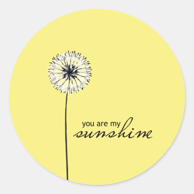 You Are My Sunshine 01 Classic Round Sticker (Front)