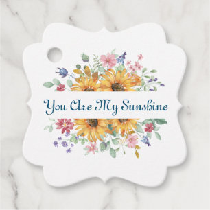 You Are My Sunshine and Sunflower Quote Favour Tags