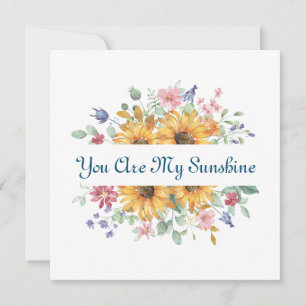 You Are My Sunshine and Sunflower Quote Invitation