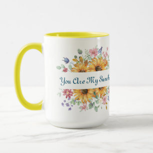 You Are My Sunshine and Sunflower Quote Mug