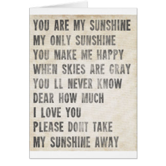 You Are My Sunshine (antique white)