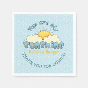 You Are My Sunshine Baby Boy Shower   Napkin