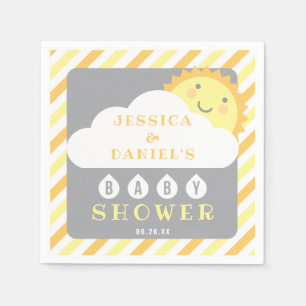 You Are My Sunshine Baby Shower Cocktail Napkin