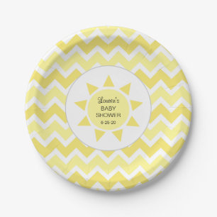 You are my sunshine baby shower decor paper plate