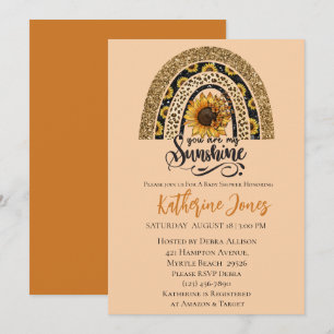 You Are My Sunshine Baby Shower Invitation