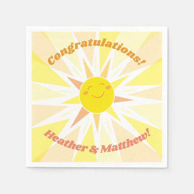 You are my Sunshine Baby Shower  Napkin (Front)