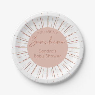 You Are My Sunshine Baby Shower Paper Plate
