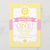 You are My Sunshine Birthday Invitation