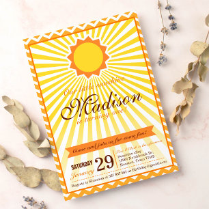 You are my Sunshine Birthday Party Invitation