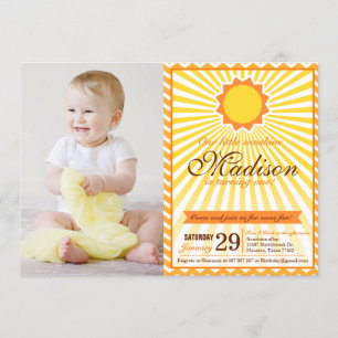 You are my Sunshine Birthday Photo Invitation