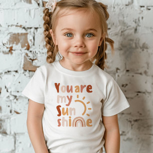 You Are My Sunshine   Boho Rainbow Toddler T-Shirt