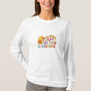 You Are My Sunshine Boho Typography Design Color T-Shirt