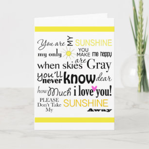 You are my Sunshine Card