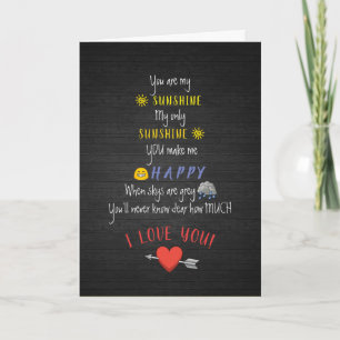You Are My Sunshine Card