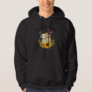 You Are My Sunshine Cat Sunflower Cute Cat Lover Hoodie