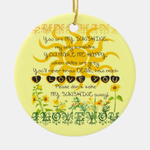 You are my sunshine... ceramic tree decoration