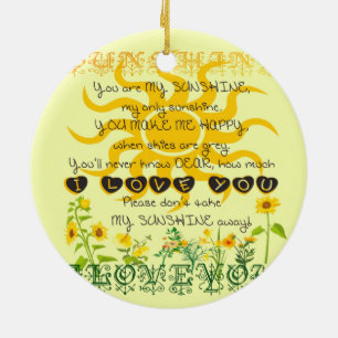 You are my sunshine... ceramic tree decoration
