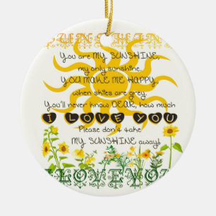 You are my sunshine. ceramic tree decoration