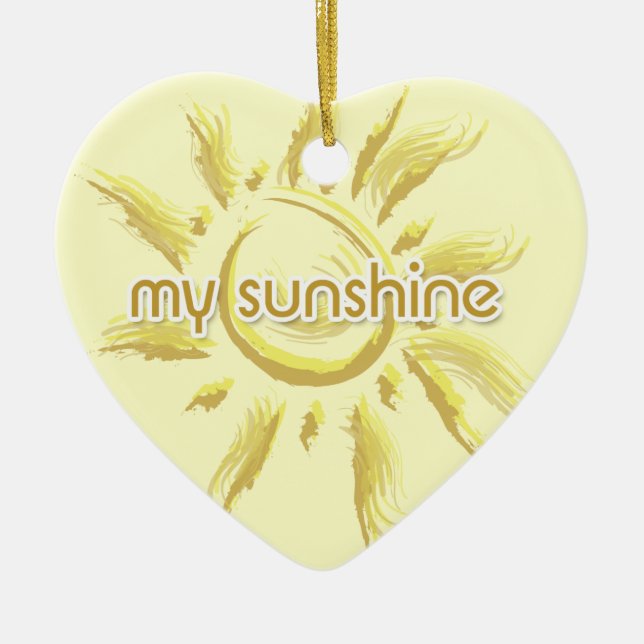 You Are My Sunshine Ceramic Tree Decoration (Front)