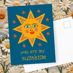 You are my Sunshine Cheerful Sun CUSTOM Postcard