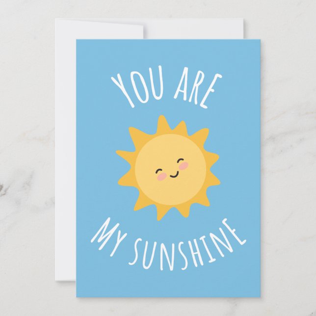  'You Are My Sunshine' Cheerful Sun Design | Cute  Thank You Card (Front)