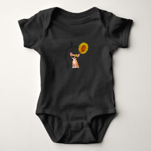 You Are My Sunshine Chihuahua Sunflower Chiahuahua Baby Bodysuit