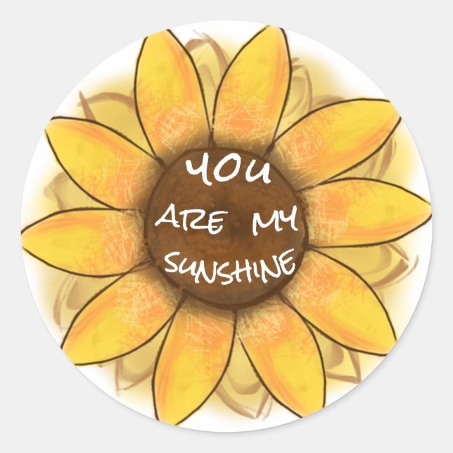 You Are My Sunshine Classic Round Sticker (Front)