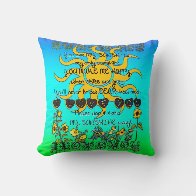 You are my sunshine. cushion (Front)