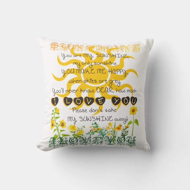 You are my sunshine cushion (Front)