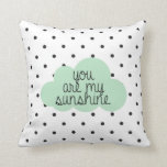 You Are My Sunshine Cushion<br><div class="desc">Soft & sweet,  polka dot pillow with a lavendar cloud.</div>