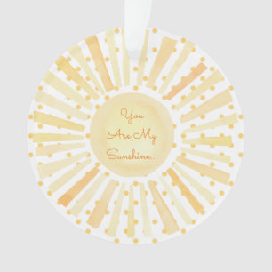 You Are My Sunshine Custom Name Love Sweet Ornament