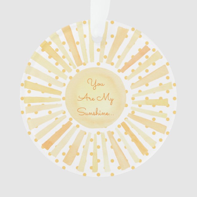You Are My Sunshine Custom Name Love Sweet Ornament (Front)
