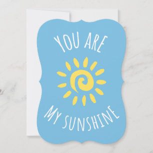 'You Are My Sunshine' Cute Smiling Sun Design Thank You Card