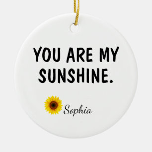 You Are My Sunshine Daughter Gift Ceramic Tree Decoration