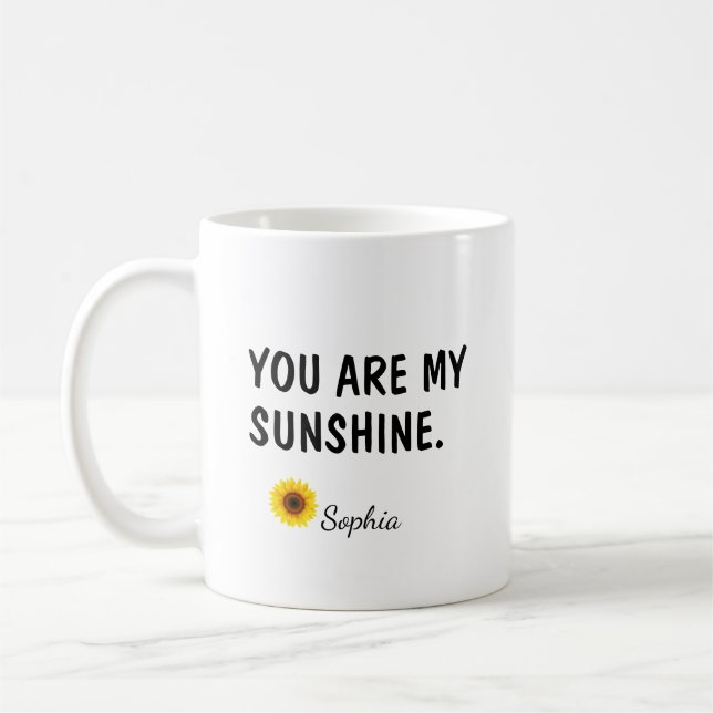 You Are My Sunshine Daughter Gift Coffee Mug (Left)