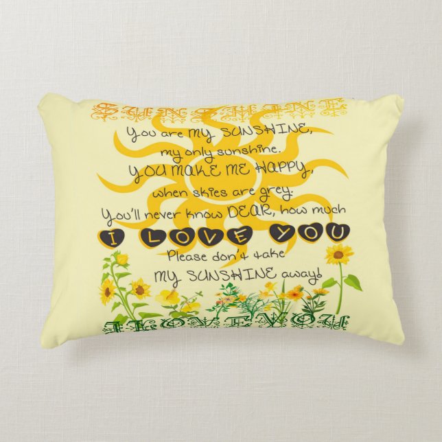 You Are My Sunshine Decorative Cushion (Front)